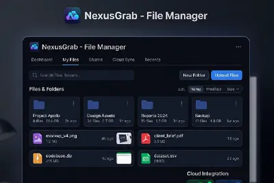 NexusGrab - Moderno Web File Manager PHP